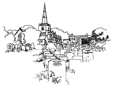All Saints & the Abbey Hotel from the churchyard  Childwall