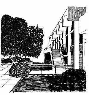 The modern buildings of the Carnatic Halls of Residence, designed by Manning & Clamp  modern