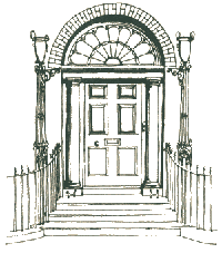 Rodney Street Georgian fanlighted doorway 